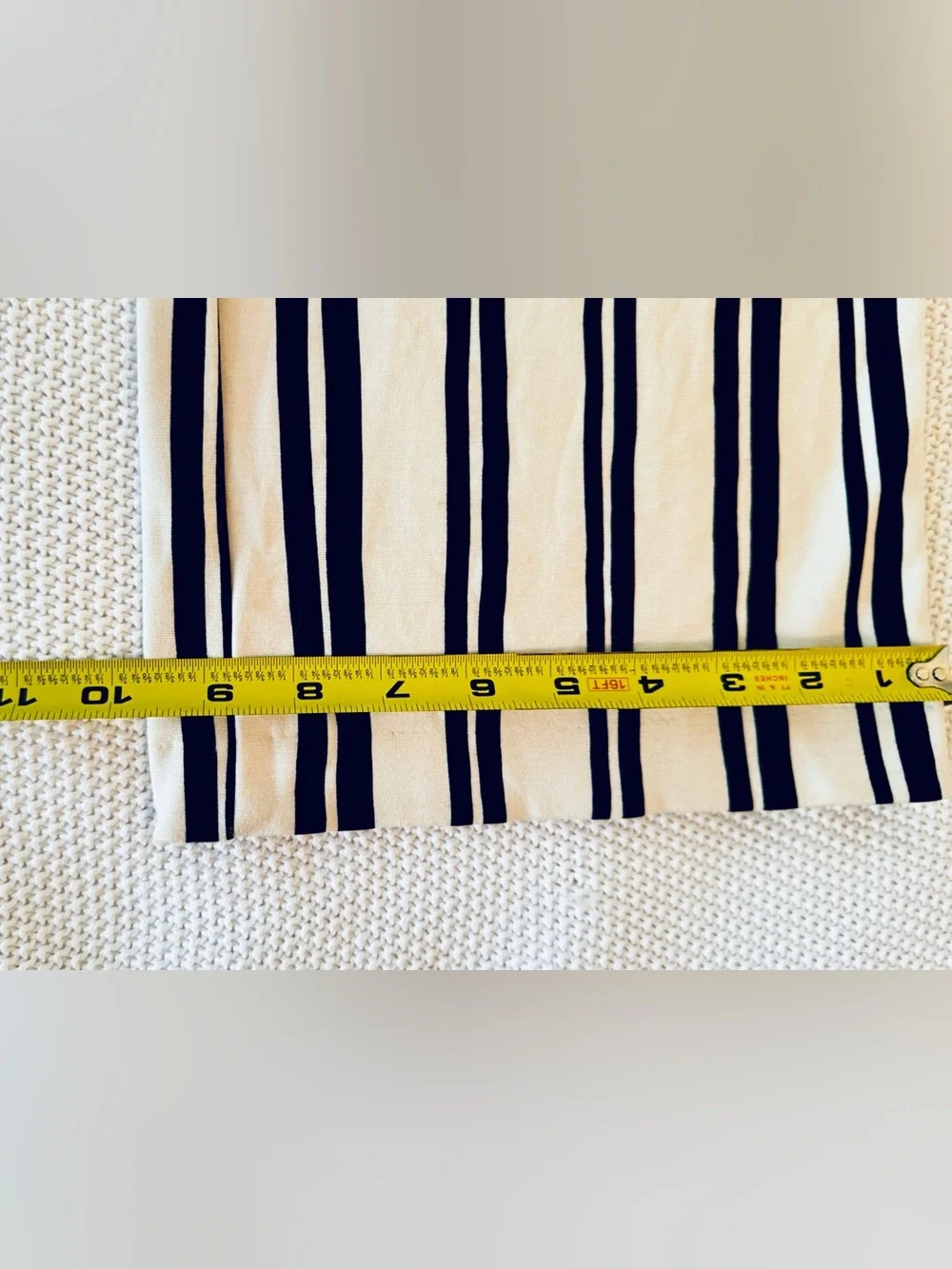 MARC CAIN Black & White Vertical-Stripe Wide Leg Trousers Pull-On Pants - Picture 15 of 16